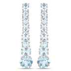 18K White Gold Plated 8.52 Carat Genuine Blue Topaz .925 Sterling Silver Earrings