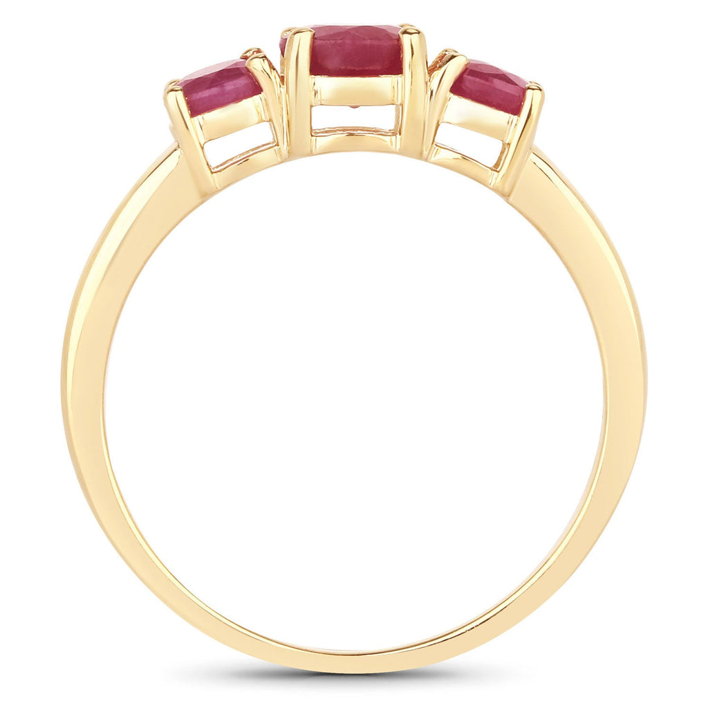 1.15 Carat Genuine Ruby 14K Yellow Gold Ring