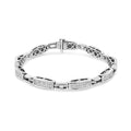 14K White Gold 2.00 Cttw Invisible-Set Princess Diamond Link Bracelet (I1-I2 Clarity, I-J Color) - 7.25"