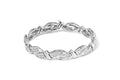14K White Gold 4.0 Cttw Invisble Set Princess-Cut Diamond Wave Style Link Bracelet (H-I Color, SI2-I1 Clarity) - 7"