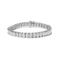 14K Yellow Gold 5.0 Carat Total Weight Invisible Set Princess-cut Diamond Buckle Link Tennis Bracelet (H-I Color, SI2-I1 Clarity) - Size 7.25"