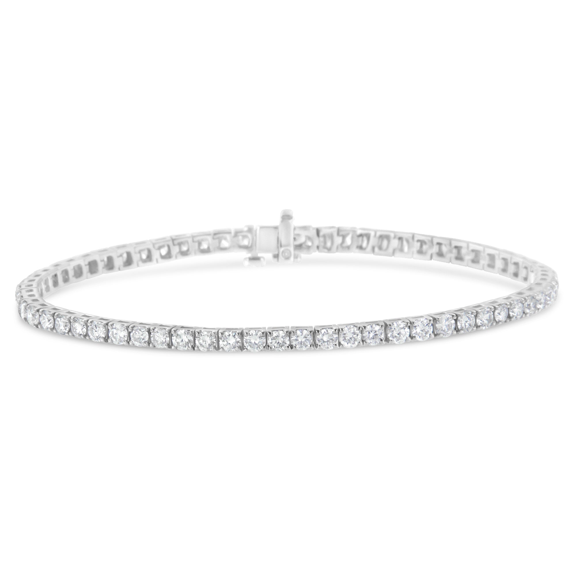 IGI Certified 5.0 Cttw Cut Diamond 14K White Gold Classic 7" Tennis Bracelet (H-I Color, I1-I2 Clarity)