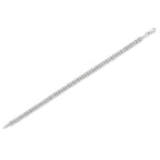 .925 Sterling Silver 1.0 Cttw Rose Cut Diamond Double-Link 7" Tennis Bracelet (I-J Color, I3 Clarity)