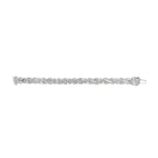 14K White Gold 8 1/5 Cttw Diamond Geometric Twisted Link Bracelet