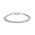 .925 Sterling Silver 3.0 Cttw Lab Grown Diamond Illusion-Set Miracle Plate Tennis Bracelet