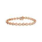 .925 Sterling Silver 1/4 Cttw Diamond Miracle-Set Teardrop Shaped 7â€ Link Bracelet (I-J Color, I3 Clarity)