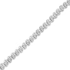 .925 Sterling Silver 1/3 Carat Total Weight Miracle-Set Diamond "S" Link Tennis Bracelet (I-J Color, I3 Clarity) - Size 7.25"