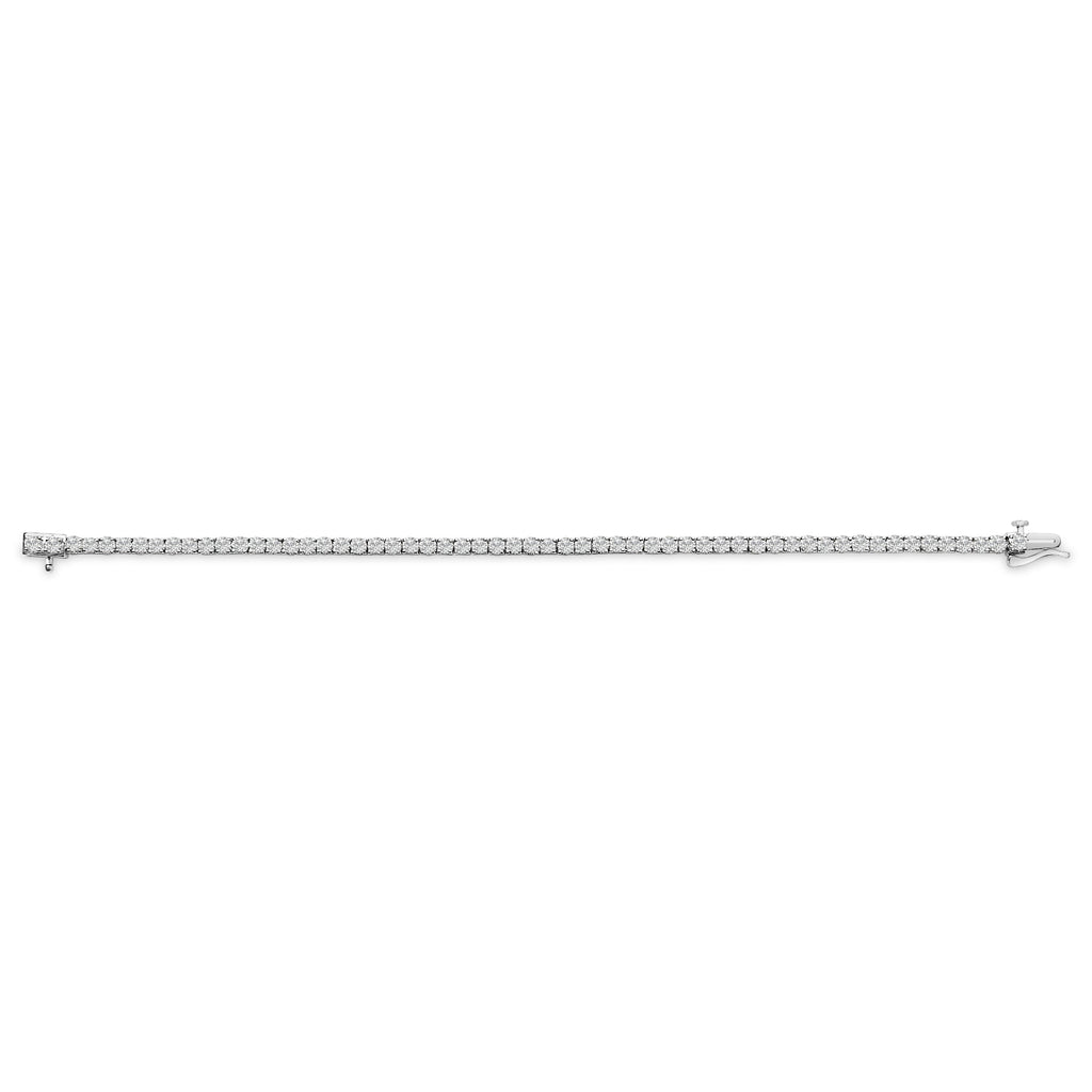 14K White Gold 6.00 Cttw Lab Grown Diamond Classic Tennis Bracelet - 7.25"