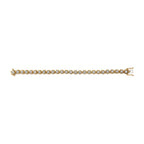 14K Yellow Gold Plated .925 Sterling Silver 3 9/10 Cttw Diamond Buttercup Style Tennis Bracelet