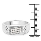0.23 Carat Genuine White Diamond .925 Sterling Silver Ring