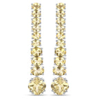 18K White Gold Plated 7.22 Carat Genuine Citrine .925 Sterling Silver Earrings