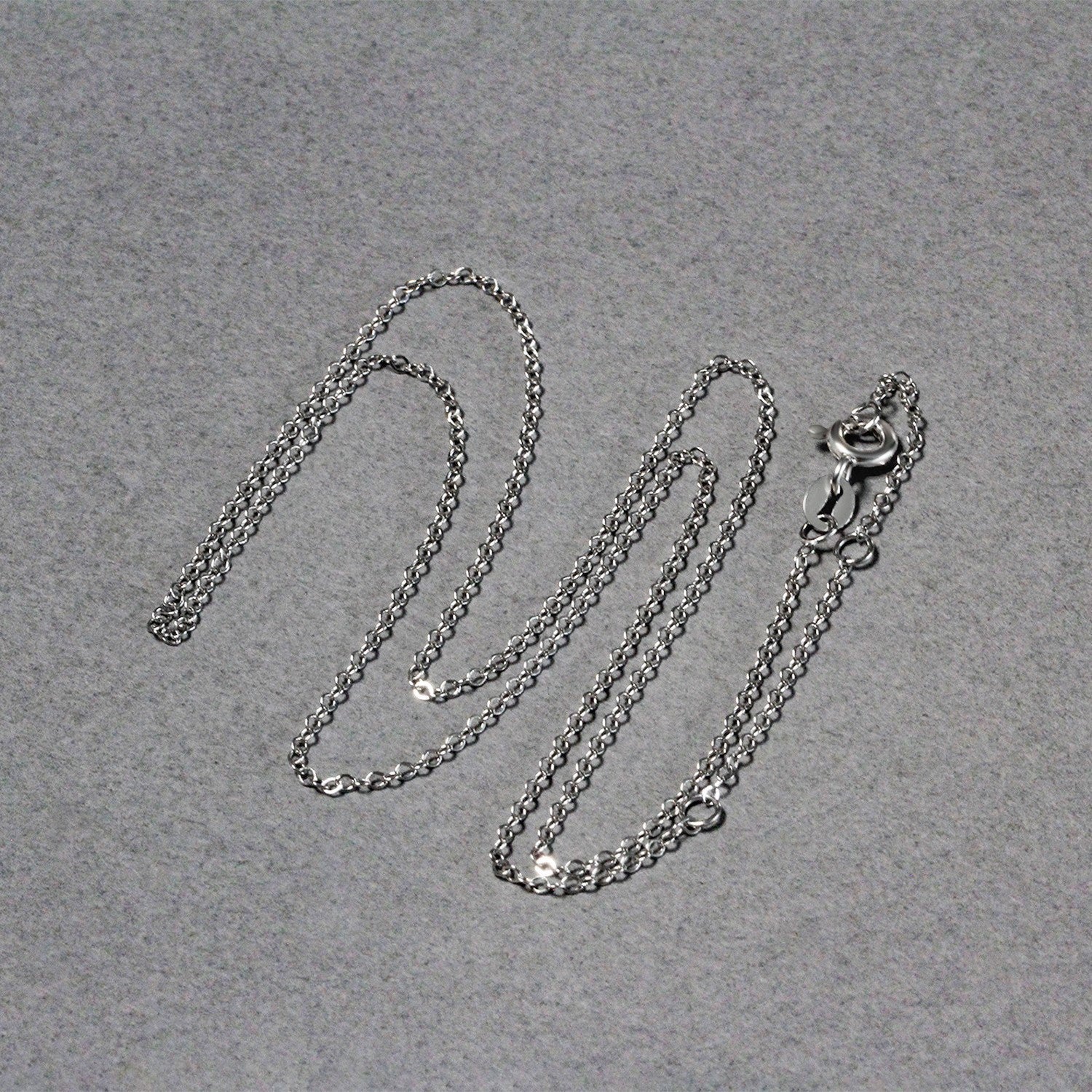 Double Extendable Flat Chain in 14k White Gold (1.2mm)