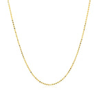 14k Yellow Gold Diamond Cut Bead Chain 1.0mm