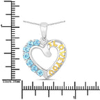 0.84 Carat Genuine Swiss Blue Topaz .925 Sterling Silver Pendant