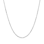 14k White Gold Diamond Cut Bead Chain 1.0mm