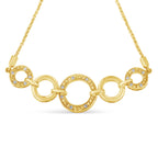 10K Yellow Gold over .925 Sterling Silver Diamond Accented Graduated Infinity Open Circle 6"-9" Adjustable Bolo Bracelet (H-I Color, I2-I3 Clarity)
