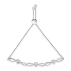 .925 Sterling Silver Diamond Accent Heart and Infinity 4â€-10â€ Adjustable Bolo Bracelet (I-J Color, I3 Clarity)