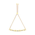 14K Yellow Gold Plated .925 Sterling Silver Channel Set Diamond Accent Twist 4"-10" Adjustable Bolo Bracelet (I-J Color, I3 Clarity)