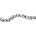 .925 Sterling Silver 1/4 Carat Total Weight Diamond Marquise Shaped Link 4"-10" Adjustable Bolo Bracelet (I-J Color, I1-I2 Clarity)