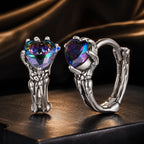 925 Sterling Silver Earrings with Transparent Glass for Women
