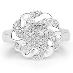 14K Yellow Gold Plated 0.28 Carat Genuine White Diamond .925 Sterling Silver Ring