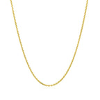 14k Yellow Gold Diamond Cut Cable Link Chain 1.4mm