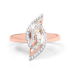 0.29 Carat Genuine White Diamond 14K Rose Gold Ring (E-F Color, SI1-SI2 Clarity)