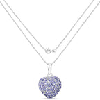 7.00 Carat Genuine Tanzanite .925 Sterling Silver Pendant