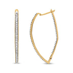 10k Yellow Gold Round Cut Diamond Earrings (1 cttw, I-J Color, I2-I3 Clarity)