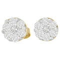 14K Yellow Gold 3/4 cttw Round Cut Diamond Stud Earrings (I-J, SI2-I1)