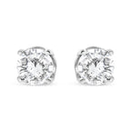14K White Gold 3/4 Cttw Lab Grown Diamond 4-Prong Classic Stud Earrings (F-G Color, VS2-SI1 Clarity)