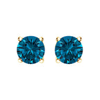 14K White Gold 1.00 Cttw Blue Lab Grown Diamond Stud Earrings with Screw Backs