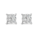 10K White Gold Diamond Stud Earrings (3/4 cttw, H-I Color, SI2-I1 Clarity)