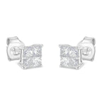 10K White Gold Diamond Stud Earrings (3/4 cttw, H-I Color, SI2-I1 Clarity)