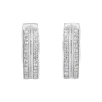 10K White Gold Diamond Hoop Earring (1/2 cttw, I-J Color, I2-I3 Clarity)