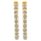 10K Yellow Gold-Plated Sterling Silver Diamond Hoop Earrings (2 cttw, K-L Color, I2-I3 Clarity)