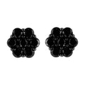 .925 Sterling Silver 1/4 Carat Total Weight Treated Yellow Diamond Floral Stud Earrings (Yellow Color, I1-I2 Clarity)