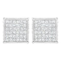 10K White Gold 2ct TDW Princess-Cut Composite Diamond Stud Earrings (I-J ,I2-I3)