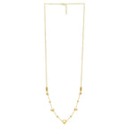 14k Yellow Gold Puff Heart Adjustable Necklace