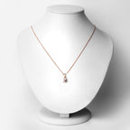 18K Rose Gold Plated 0.70 Carat Genuine Morganite .925 Sterling Silver Pendant