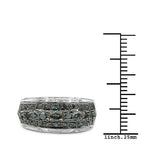 0.27 Carat Genuine Blue Diamond .925 Sterling Silver Ring