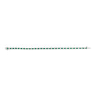 14K White Gold Alternating 1 1/2 Cttw Diamond and Emerald Tennis Bracelet