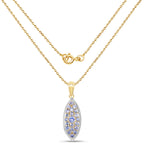 14K Yellow Gold Plated 1.56 Carat Genuine Tanzanite .925 Sterling Silver Pendant