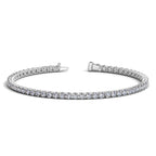 Lab Grown Round Diamond Tennis Bracelet in 14k White Gold (4 cctw F/G VS2/SI1)
