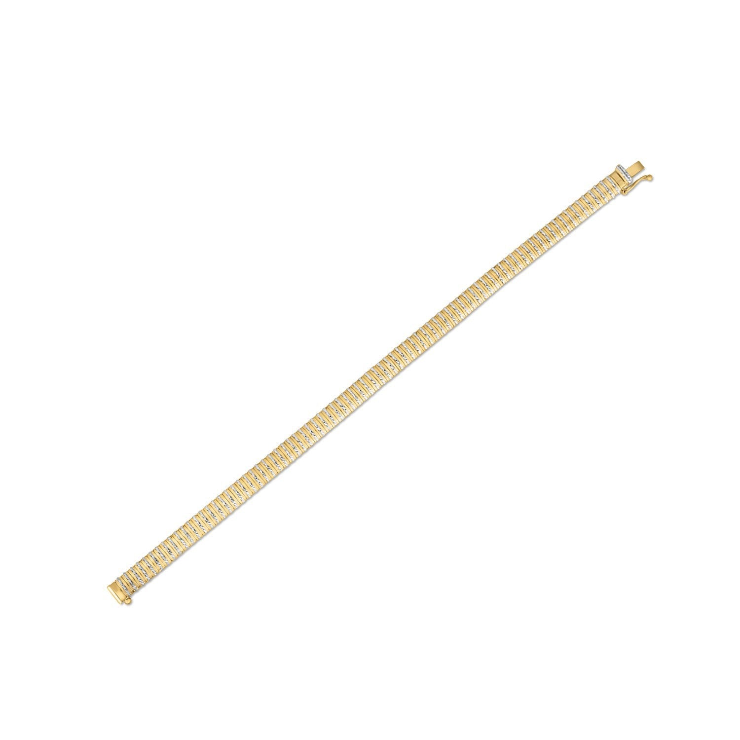 14k Yellow Gold Diamond Flex Bracelet (5.80 mm)