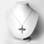 1.99 Carat Genuine Tanzanite and White Zircon .925 Sterling Silver Pendant