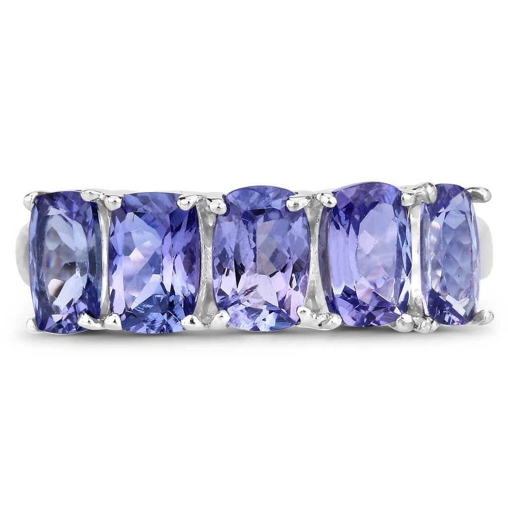 2.65 Carat Genuine Tanzanite .925 Sterling Silver Ring