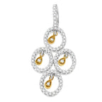 14K Two-Toned Gold 2/5 cttw Round Diamond Pendant Necklace (H-I, I1-I2)