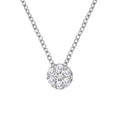14K White Gold 1/4 Carat Total Weight Shared Prong Set Round-Cut Diamond 7 Stone Floral Cluster 18" Pendant Necklace (H-I Color, SI2-I1 Clarity)