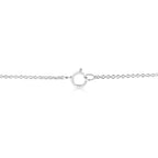 14K White Gold 1/2 Cttw Lab Grown Oval Solitaire Diamond East West 18" Pendant Necklace (E-F Color, VS1-VS2 Clarity)